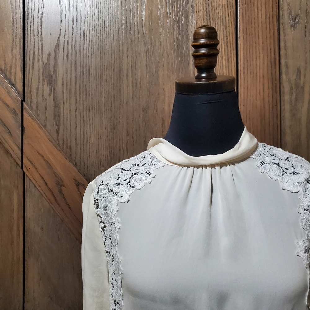 LAST CHANCE Rebecca Taylor Silk Lace Blouse - Picture 3 of 5